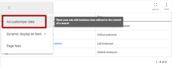 Geo ads customizer upload feed 